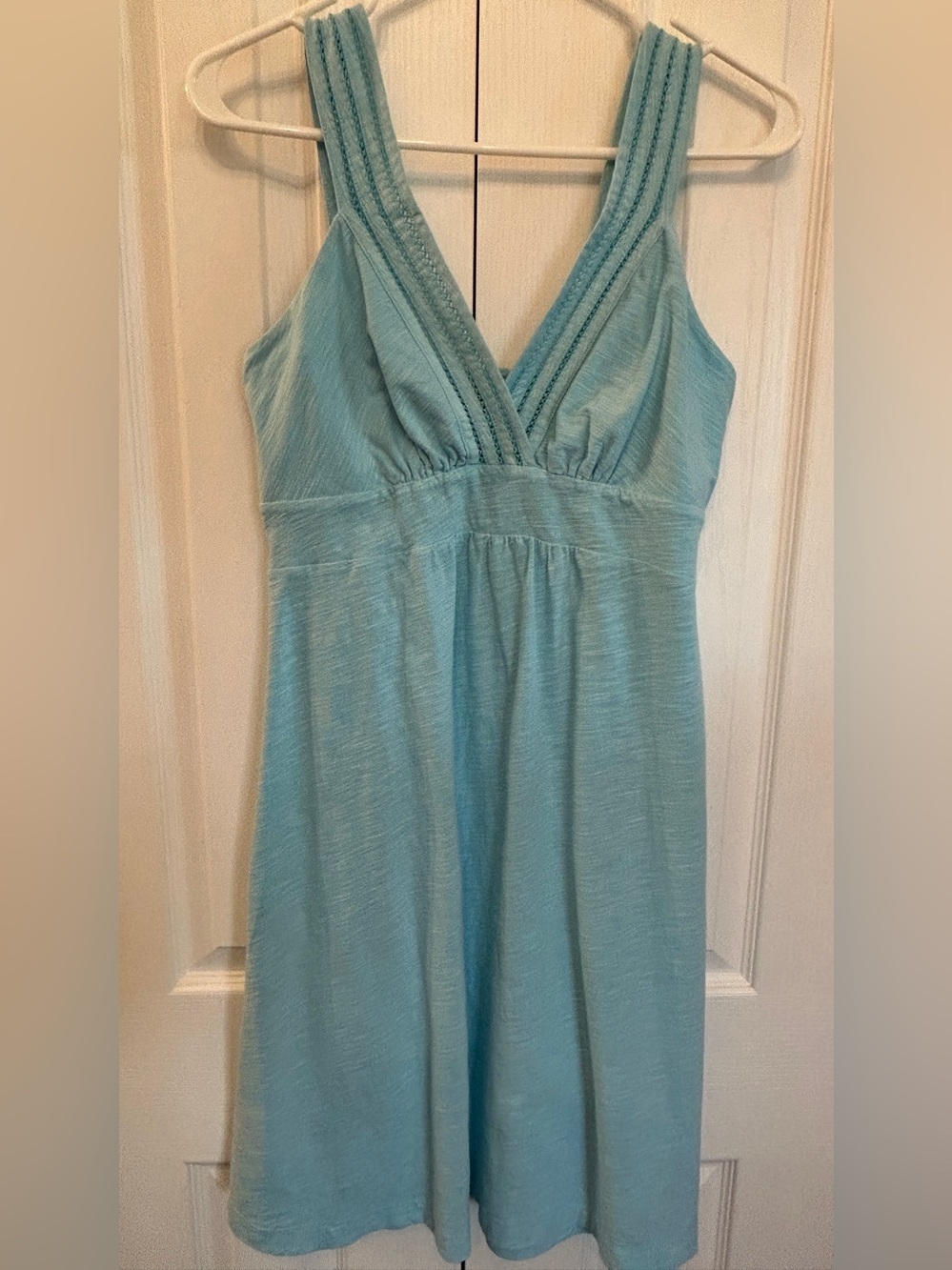 Tommy Bahama Kailua 100% Cotton Empire Mini Dress Blue M EUC